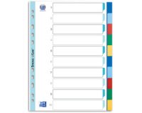 Plastic tabbladen, effen, 10 gekleurde tabs