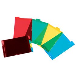 Intercalaire A5 PVC multicolore Oxford 4 onglets neutres - 1 jeu