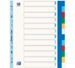 Intercalaires en plastique, uni, A4+, 12 touches