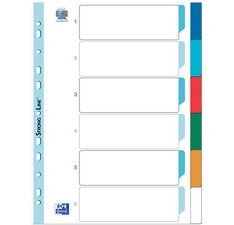 Tabbladen in plastic effen A4 12 tabs