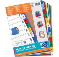 Intercalaires en plastique, A-Z, A4, en couleur, PP