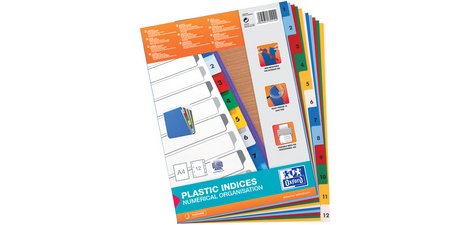 Intercalaires en plastique, A-Z, A4, en couleur, PP