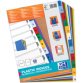 Intercalaires en plastique, A-Z, A4, en couleur, PP