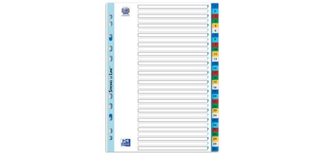 Intercalaire en plastique, A4, coloré, 5 pièces