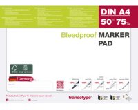 Bloc pour marqueur, A4, 75 g/m2, 50 feuilles