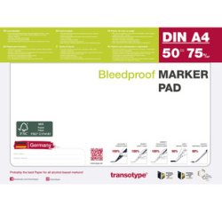 Bloc pour marqueur, A3, 75 g/m2, 50 feuilles