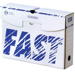 Boxen für Archivierung Fast d10 manuell weiß/blau auf Palette