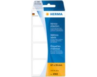 Etiquette d'adresse, 95 x 48 mm, plié en zigzag, blanc