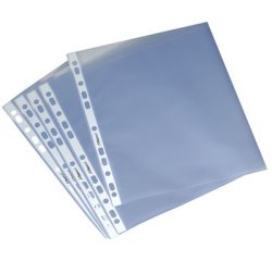 Gerperforeerde hoesjes Standard, A4, PP, gekorreld, 0,08 mm