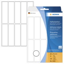 Etiquette multi-usage, 20 x 50 mm, grand paquet,blanc