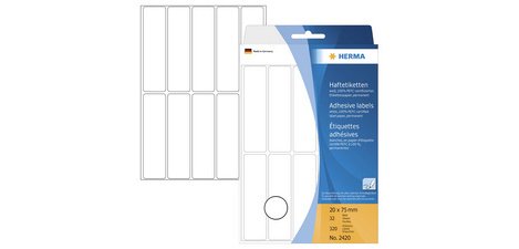 Etiquette multi-usage, 32 x 82 mm, grand paquet,blanc
