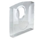 porte brochures, en polystyrène, A4, transparent