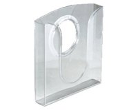 porte brochures, en polystyrène, A4, transparent