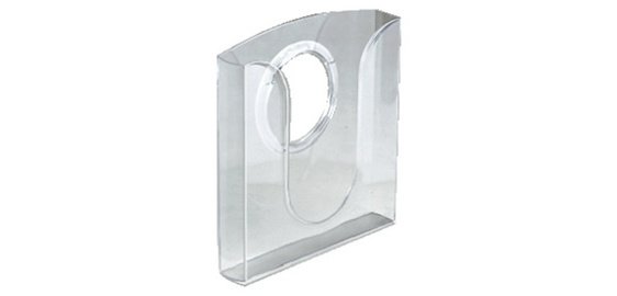 porte brochures, en polystyrène, A4, transparent