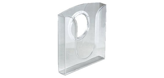 porte brochures, en polystyrène, A4, transparent