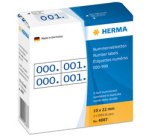 Etiquette numérique 0-999, 10 x 22 mm, rouge, double