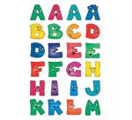 stickers alphabétique A-Z, en papier, visages amusants