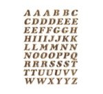 Lettres adhèsives A-Z, film primastique, or, 8 mm,