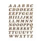 Lettres adhèsives A-Z, film primastique, or, 8 mm,