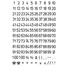 stickers chiffres 0-9, film noir, hauteur: 20 x 18 mm