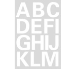 Lettres adhèsives A-Z, film blanc, 25 mm de hauteur,