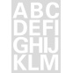 Lettres adhèsives A-Z, film blanc, 25 mm de hauteur,