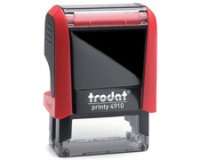 Tampon pour texte Printy 4910 4.0, 3 lignes, rouge