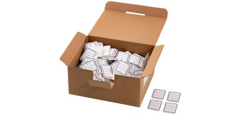 Etiquette à suspendre, 40 x 50 mm, avec oeillet