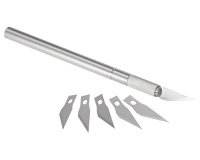 Scalpel, longueur: 150 mm, 5 lames de rechange