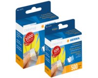 Pastilles pour photos dans un carton distributeur,