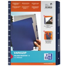 Tabbladen Vario-zipp, 5 tabs, 245 x 316 mm
