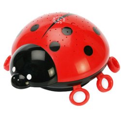 Veilleuse 'coccinelle', noir / rouge