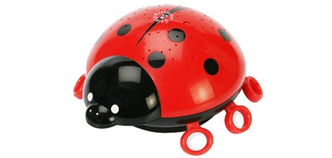 Veilleuse 'coccinelle', noir / rouge