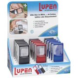 Loupe rectangulaire avec lampe LED, présentoir de 15