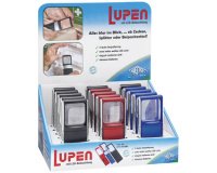 Loupe rectangulaire avec lampe LED, présentoir de 15
