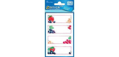ZDesign HOME kitchen label frame & fruits - Pack of 18