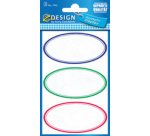 Etiquette de ménage Z-Design 'ovale' - Pochette de 9