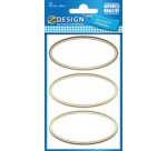 Z-Design Etiquettes de ménage 'ovale'