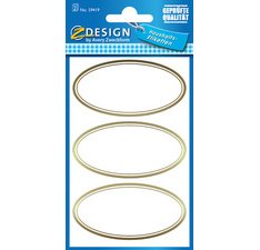 Z-Design Etiquettes de ménage 'ovale'