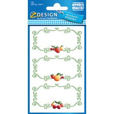 Cleaning label Z-Design green design frame - Pack of 9