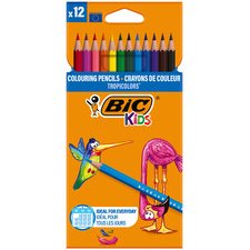 BIC KIDS Crayons de couleur Tropicolors 2, étui carton de 12