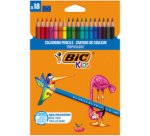 BIC KIDS Crayons de couleur Tropicolors , étui carton de 18