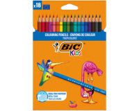 Kleurpotloden BIC KIDS Tropicolors - kartonnen etui van 18 stuks