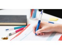 BIC Stylo à bille rétractable 4 Colours Grip, épaisseur du