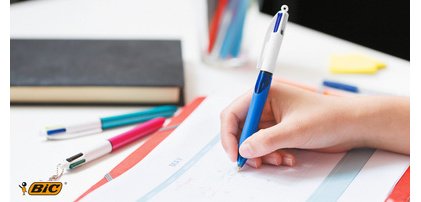 BIC 4-Farben Druckkugelschreiber mit Griff