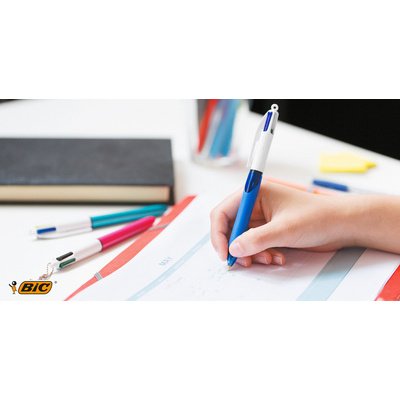 BIC Stylo à bille rétractable 4 Colours Grip, épaisseur du