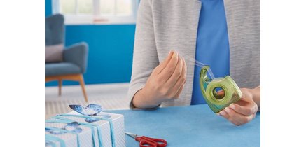 Klebebandspender ecoLogo Easy cut, ohne Klebeband, grün