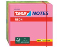 Bloc de notes adhésives, couleurs néon, 75 x 75 mm