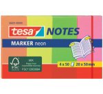 Index repositionnable Marker, couleurs néons,50 x 20 mm