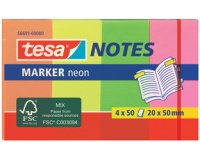 Index repositionnable Marker, couleurs néons,50 x 20 mm